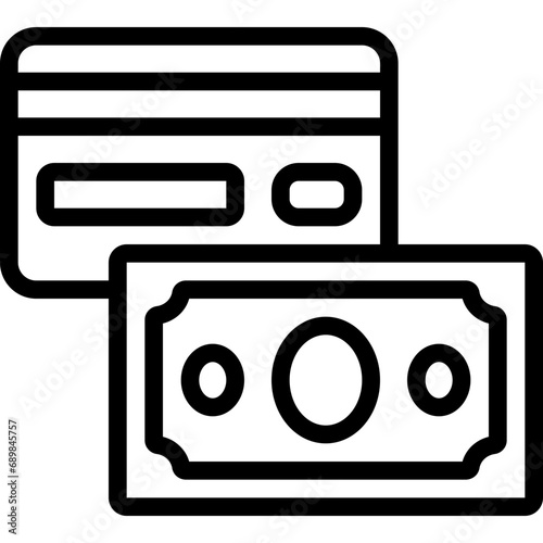 Credit Card And Cash Icon