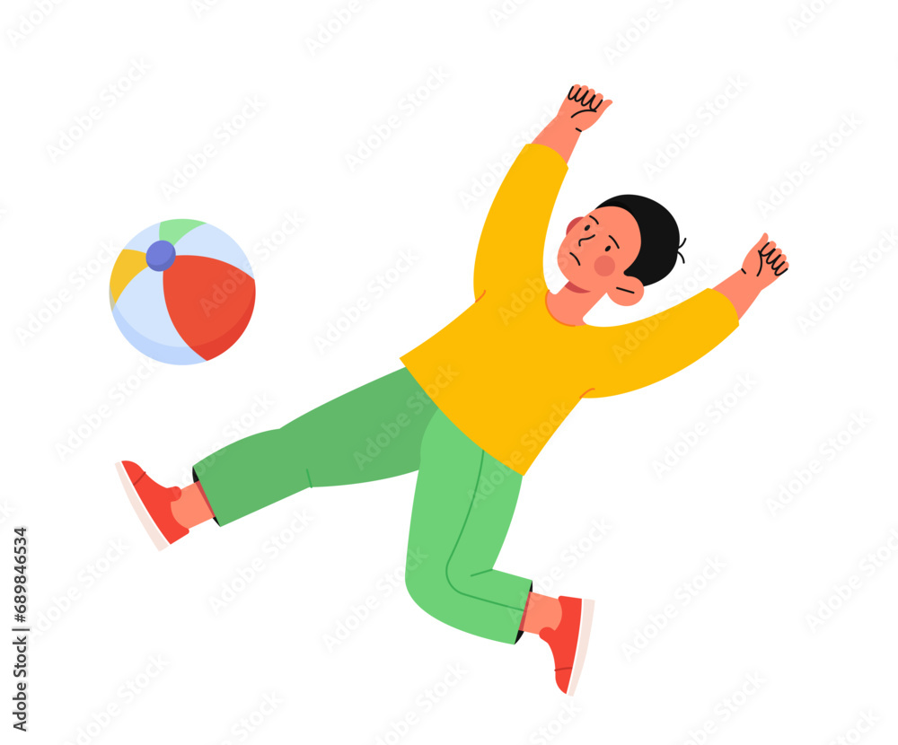 Fototapeta premium Person fall vector concept