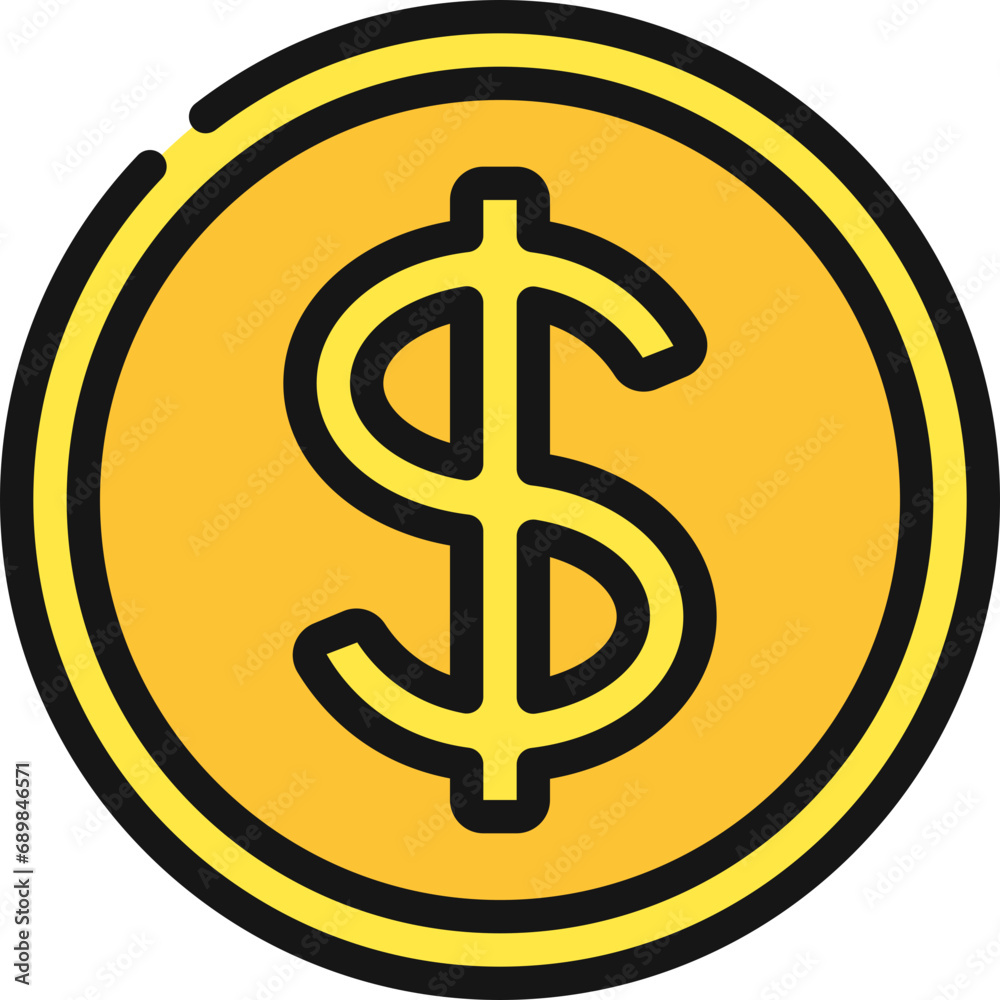 Dollar Money Coin Icon Dollar Money Coin Icon
