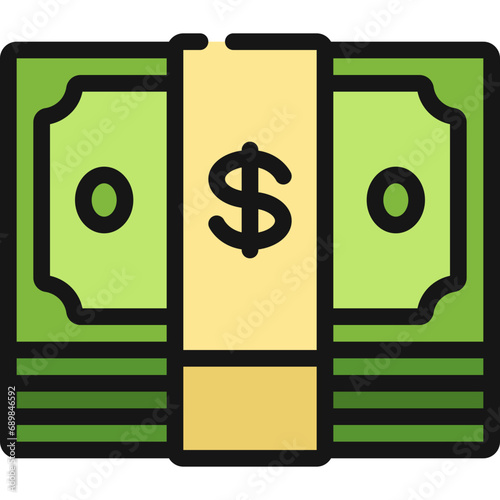 Cash Notes Stack Icon
