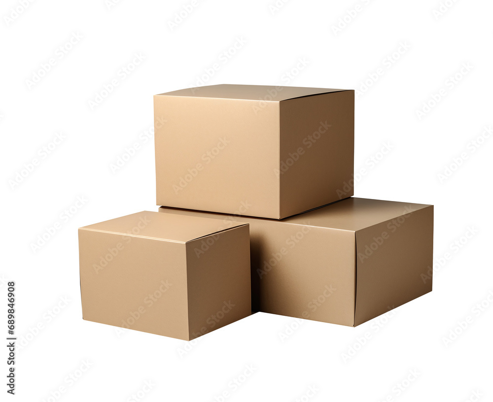 cardboard boxes isolated on a transparent background. png file cardboard boxes isolated on a transparent background. png file