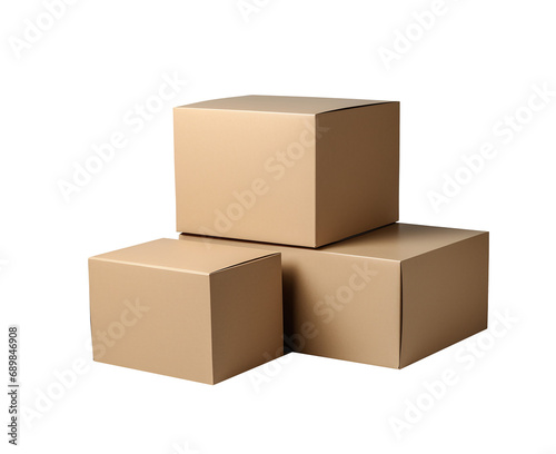 cardboard boxes isolated on a transparent background. png file
