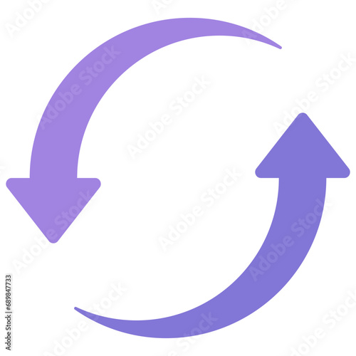 Thin Point Cycle Arrows Icon