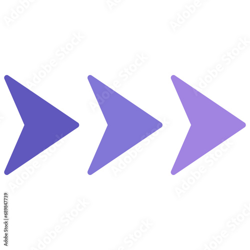 Three Pointy Arrows Icon