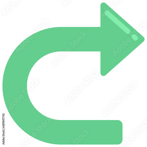Right Curved Arrow Icon