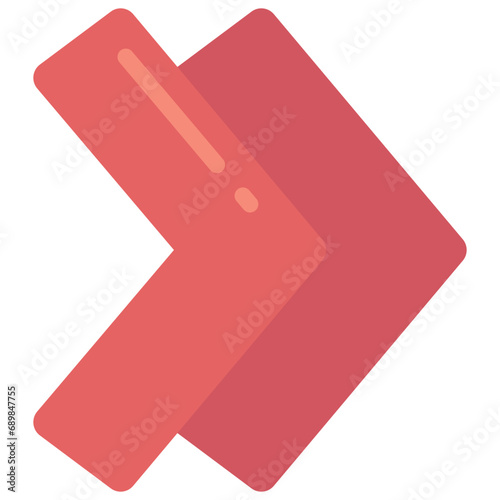 Two Overlapping Sharp Arrows Icon