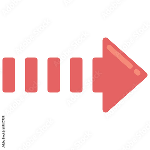 Dashed Line Right Arrow Icon