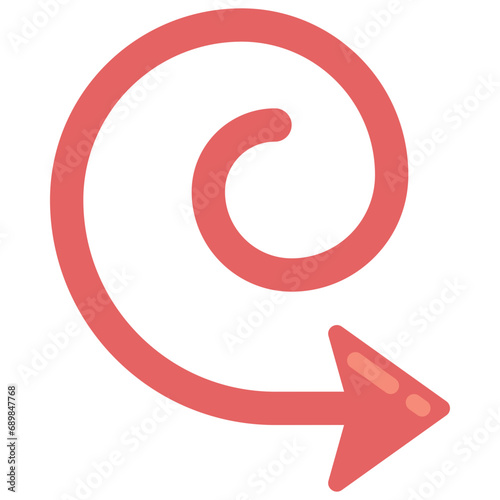 Spiral Loop Arrow Icon