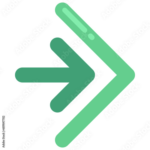 Right Rounded Double Arrow Icon