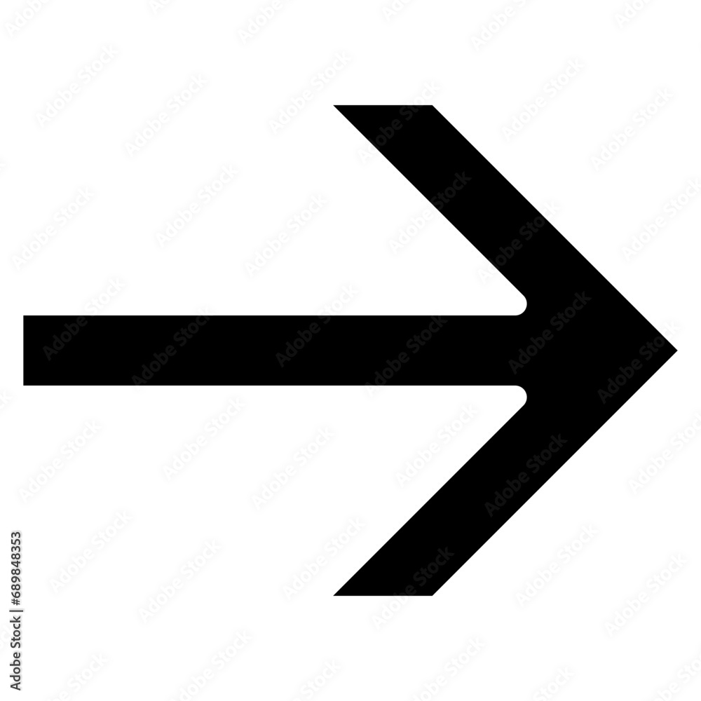 Sharp Right Arrow Icon