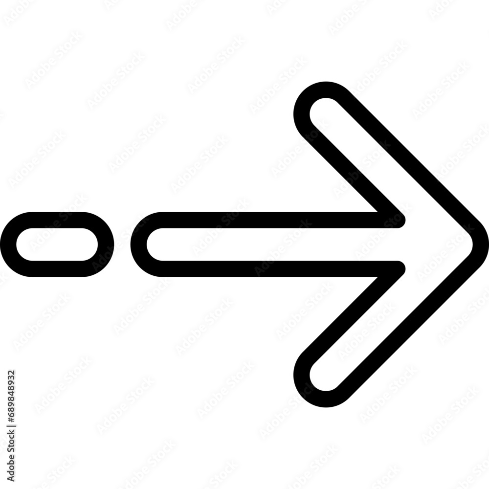 Rounded Right Arrow Split Icon Rounded Right Arrow Split Icon