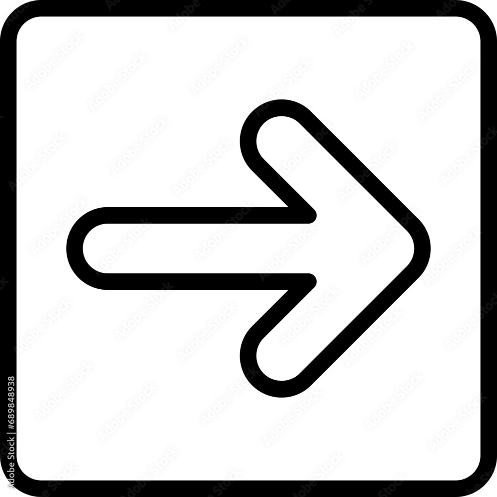 Rounded Right Arrow Square Icon Rounded Right Arrow Square Icon