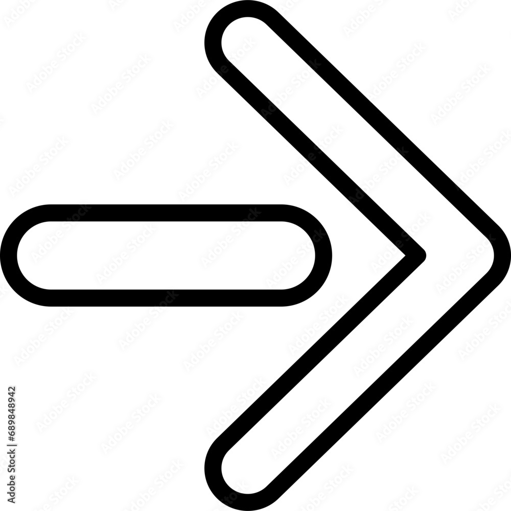 Thick Split Right Arrow Icon Thick Split Right Arrow Icon