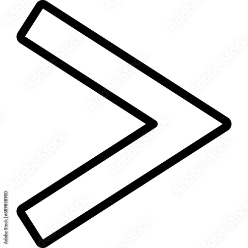 Sharp Greater Than Arrow Icon