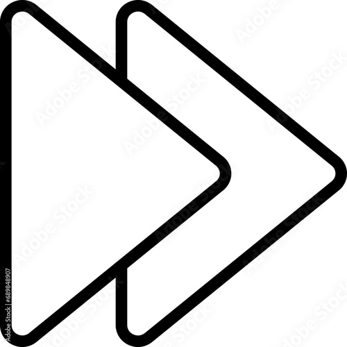 Overlapping Right Arrows Icon