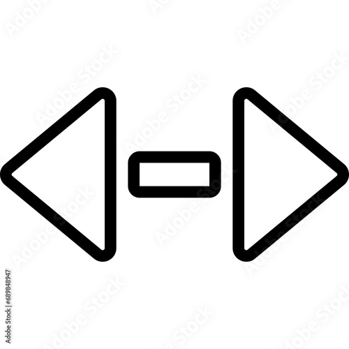 Two Arrows With Line Icon