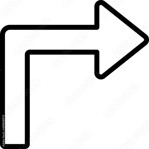 90 Degree Right Arrow Icon