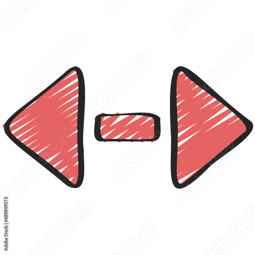 Two Arrows With Line Icon