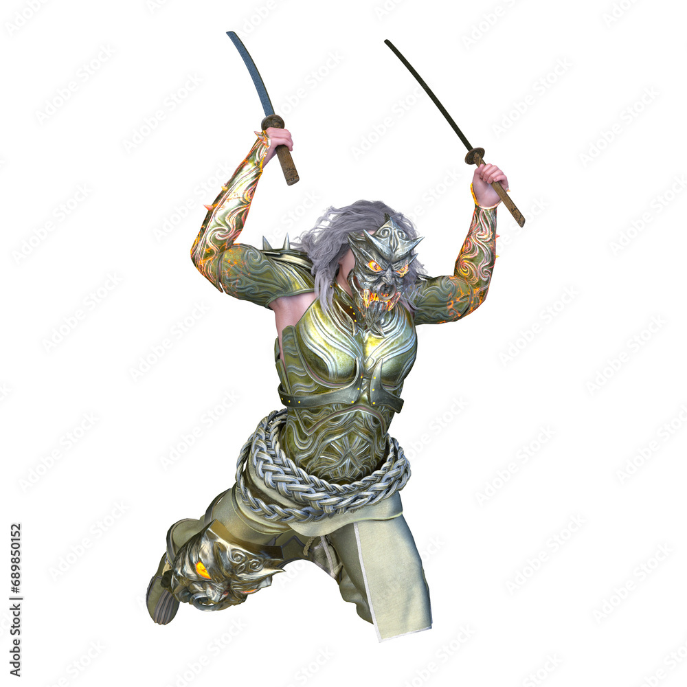 剣士 3DCG レンダリング 剣士 3DCG レンダリング