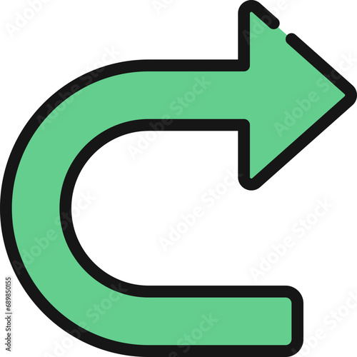 Right Curved Arrow Icon