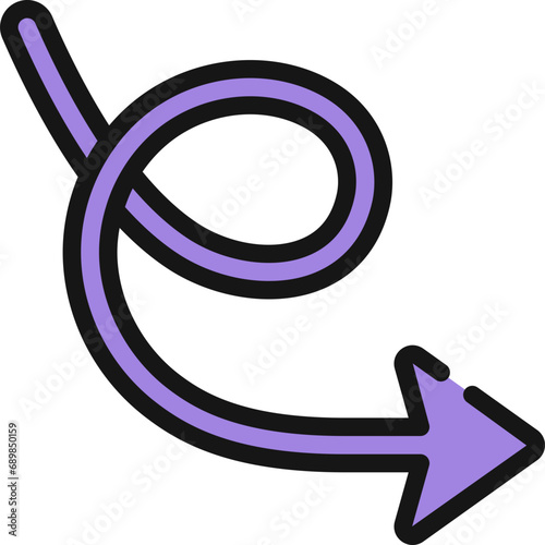 Curly Loop Arrow Icon
