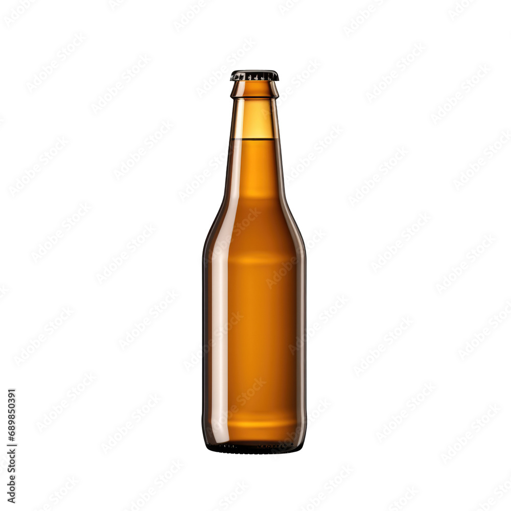 brown beer bottle isolated without shadow on a transparent background brown beer bottle isolated without shadow on a transparent background