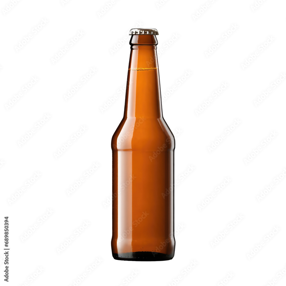 brown beer bottle isolated without shadow on a transparent background brown beer bottle isolated without shadow on a transparent background