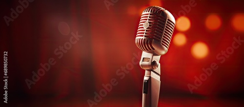 Illuminated stage microphone.