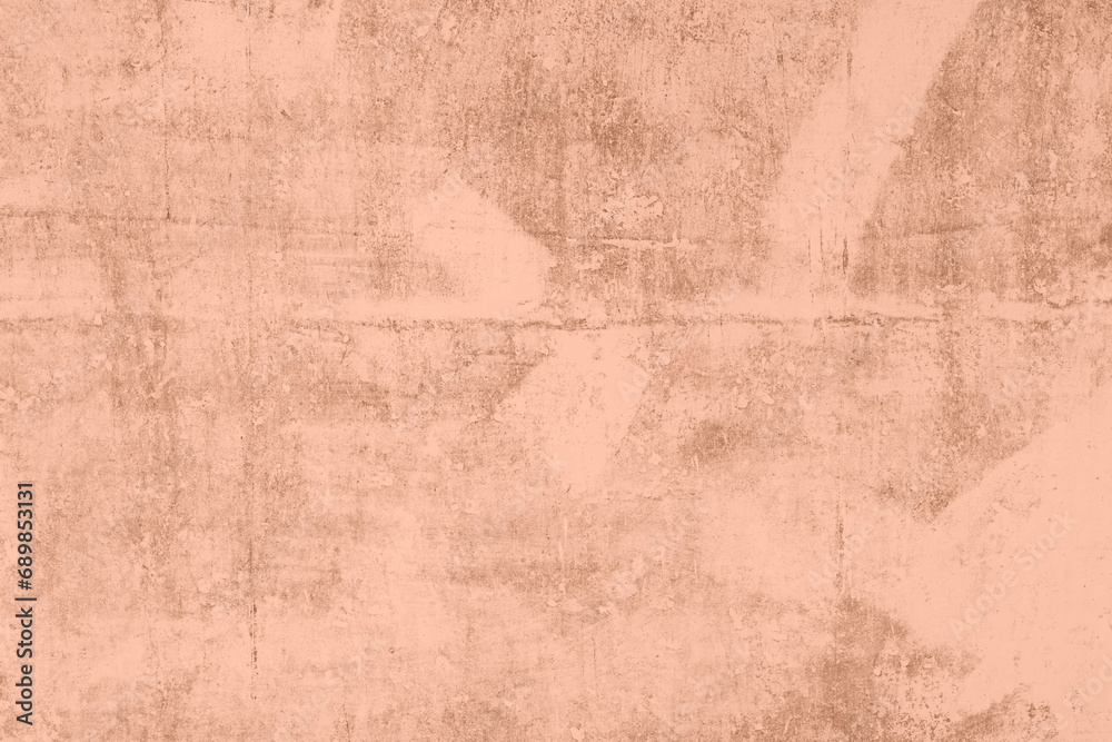 Peach Fuzz toned colour grunge decorative wall background. Art rough stylized texture banner trendy color 2024. Grunge Peach Fuzz color texture