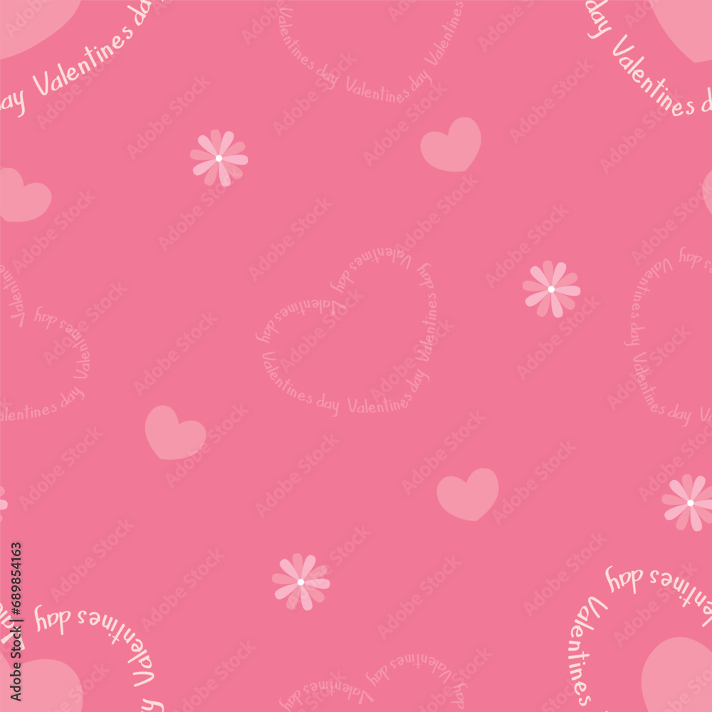 Many hearts on pink background. Pattern for Valentine's Day celebration