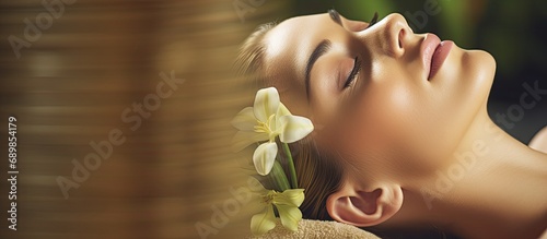 A beautiful lady receiving spa services
