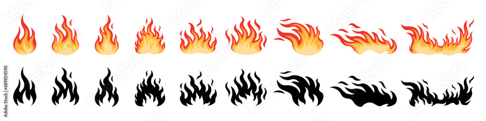 Fire icon. Fire vector illustration. Fire icon. Fire vector illustration.
