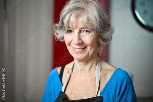 portrait of a old woman at home