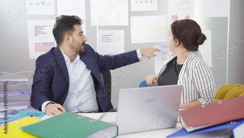 Teamwork, business, charts.