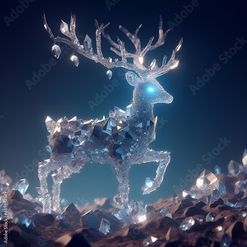 glass reindeer