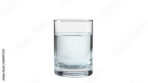 Glass with water isolated on transparent
