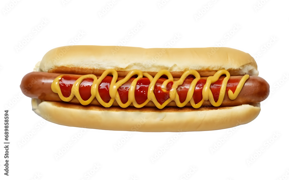 hot dog, isolated, transparent and white background. hot dog, isolated, transparent and white background.