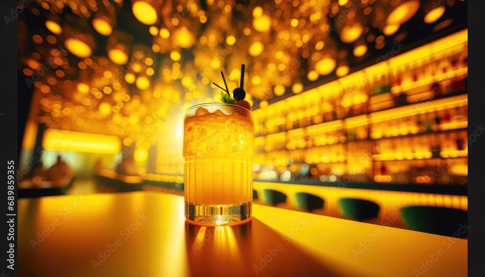 Gold Сocktail in Mystic Gold Bar
