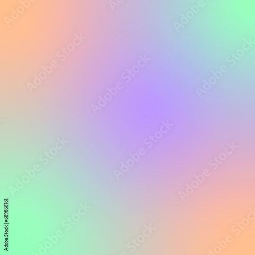 a square gradient background with peach, purple, neon green pastel colors