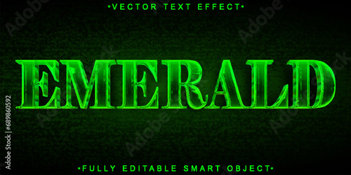 Green Emerald Vector Fully Editable Smart Object Text Effect