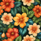 seamless pattern with flowers, floral background