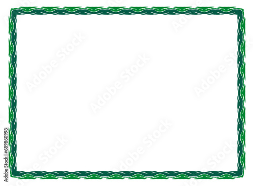 Green  frame with ornament vector illustration	
