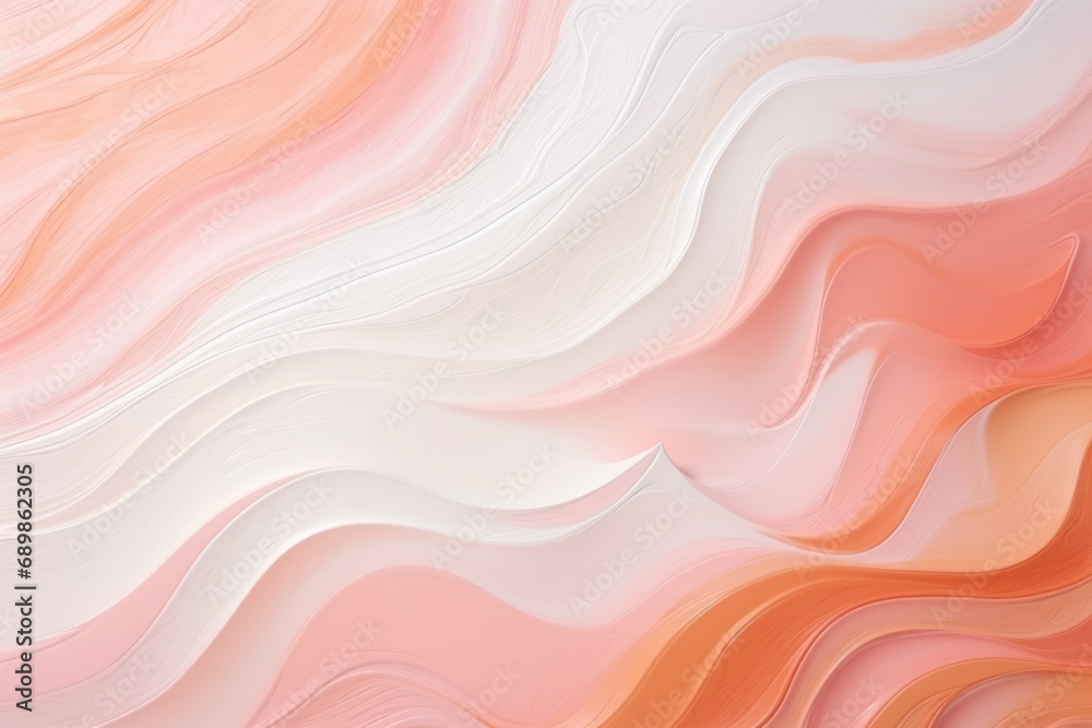 Peach Fuzz color of the year 2024 abstract waves background. New 2024