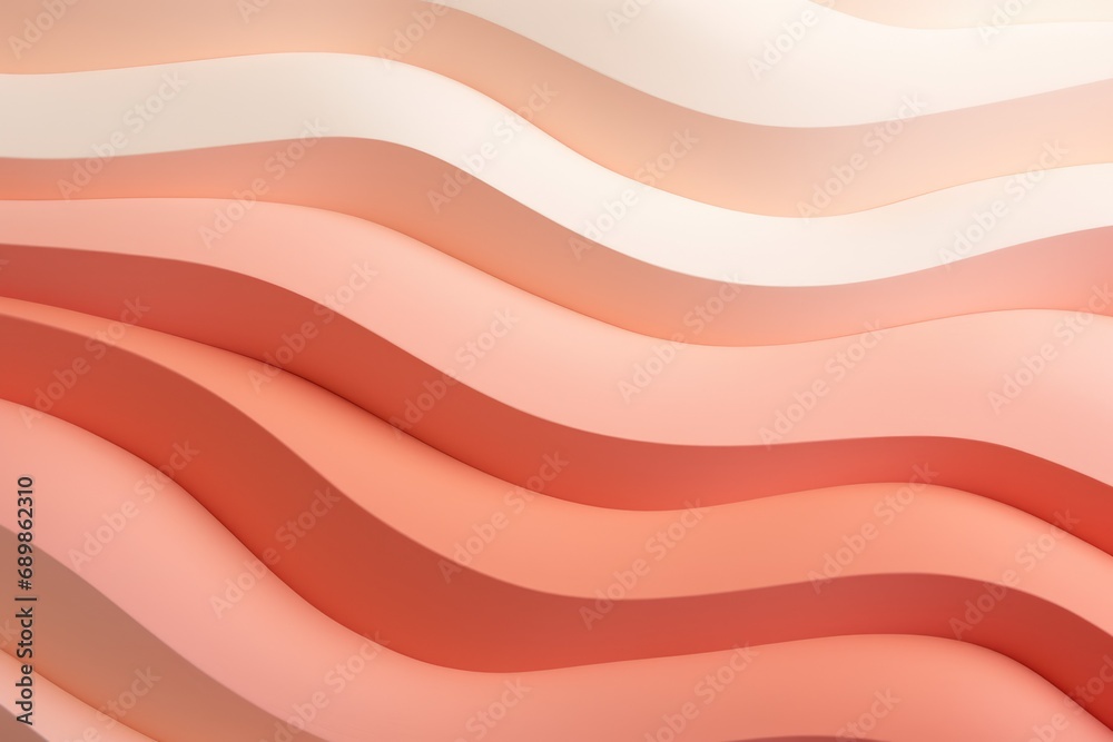 Peach Fuzz color of the year 2024 abstract waves background. New 2024 trending Peach Fuzz color. Colour trend palette.