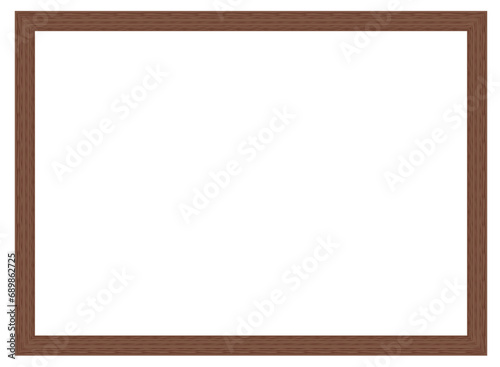 Vintage wooden frame with ornament vector illustration	
