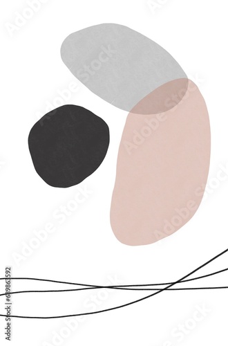 abstract Shapes Ovals Wall Poster Wall Decor