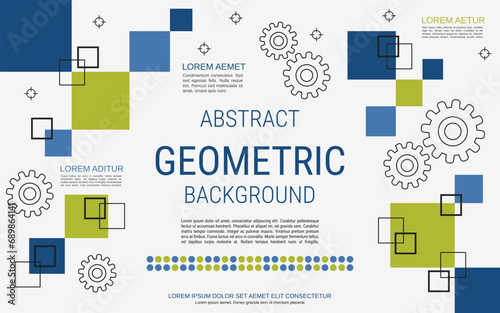 Digital technology vector concept illustration. Abstract geometric style background. Design for banner, booklet, brochure cover, flyer, presentation