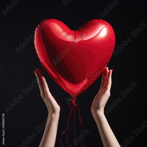 Hands holding an inflatable...