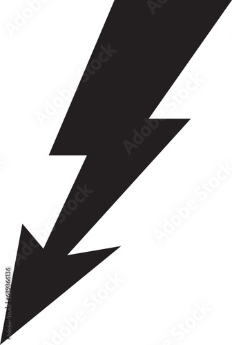 flash thunder power icon in flat. isolated on transparent background use Electric power symbol flash lightning bolt with thunder bolt, Power energy fast speed vector for apps and website
