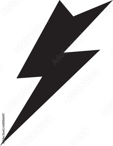 flash thunder power icon in flat. isolated on transparent background use Electric power symbol flash lightning bolt with thunder bolt, Power energy fast speed vector for apps and website